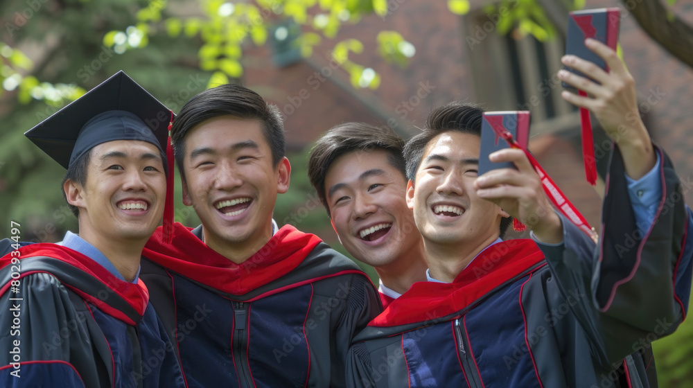 Poster a diverse group of men standing side by side in a row, facing the camera in a unified pose