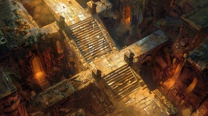 Enigmatic gates leading to dungeon realms, secured by legendary monsters and cunning traps, testing the mettle of questing adventurers