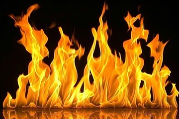 Obraz premium An assortment of mesmerizing flames flickering on a table, creating a captivating display of movement and warmth.