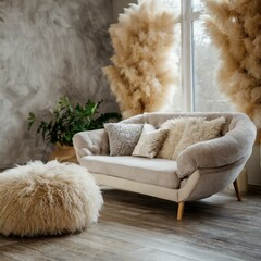 Fluffy design living room 
