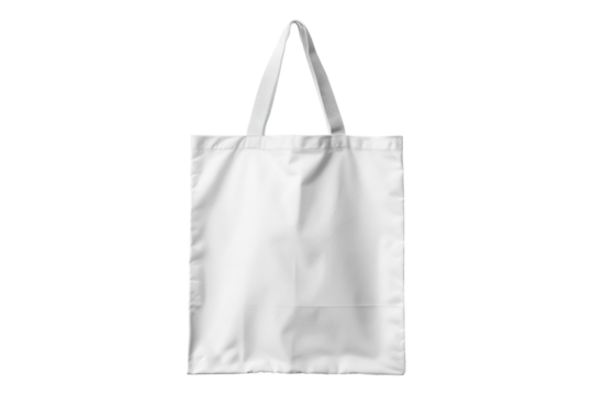 Blank tote bag isolated on transparent background