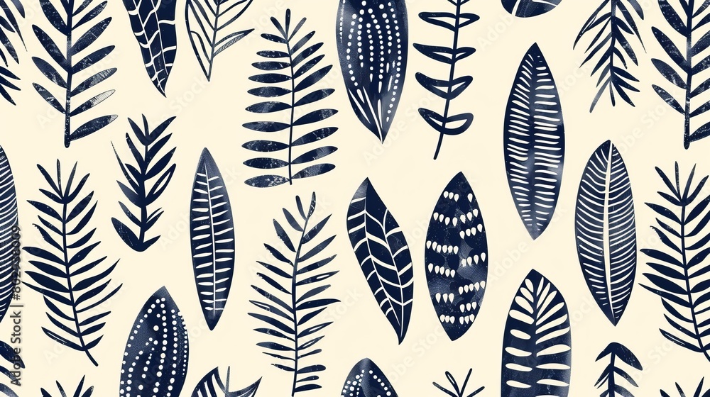 Poster stylish seamless pattern drawn by hand, presented in vector format.