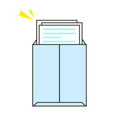 封筒に入れられた書類―資料請求イメージ