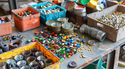Fototapeta premium circular economy technologies for recycling and repurposing materials.