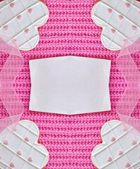 Abstract Sweet Love Mockup Letter. Artistic Template. Sweet Symbol of Affection. Loving...