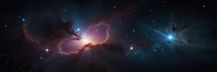 Obraz premium Colorful space galaxy cloud nebula. Stary night cosmos. Universe science astronomy. Supernova background wallpaper