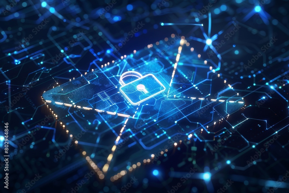 Poster high-availability digital security in soho leverages scalable software, stealth locks, and redundanc