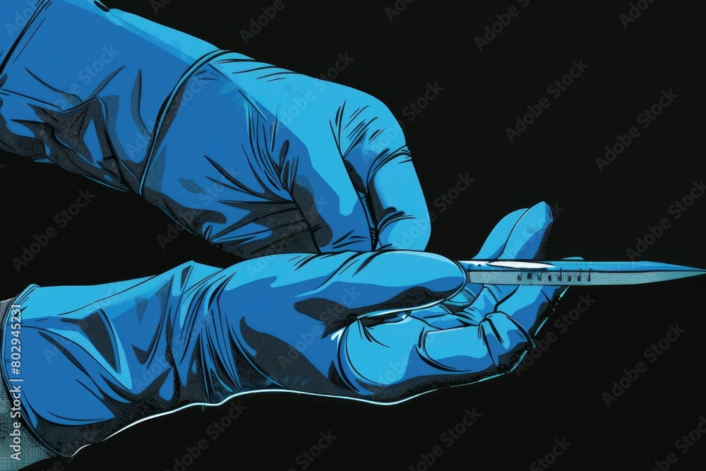 Poster a person holding a pair of scissors, suitable for various projects