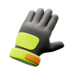 goalkeeper glove football goalpost keeper 3d icon illustration