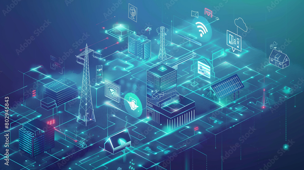 Poster smart grid technology enabling demand response and load balancing.