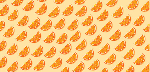Seamless pattern with orange 