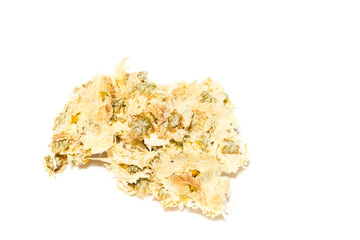 Dried chrysanthemum on a white background