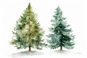 Fototapeta premium A couple of trees standing side by side. Suitable for nature and environmental themes