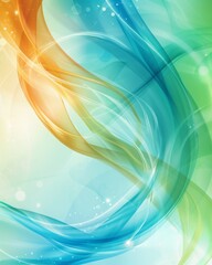 Obraz premium Blue, green, and orange , abstract background featuring circle colorful