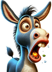Fototapeta premium Silly Donkey: Watercolor Whimsy - Fun and Quirky Art Perfect for Livening Up Your Space