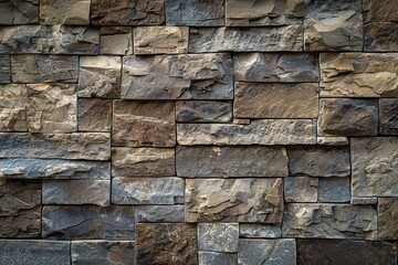 Stone wall texture background for interior exterior decoration, AI Generated