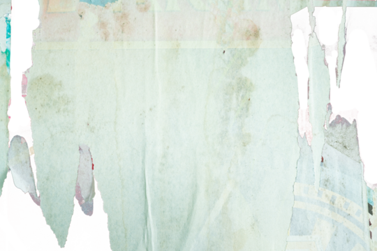 glued torn crumpled paper against an isolated background