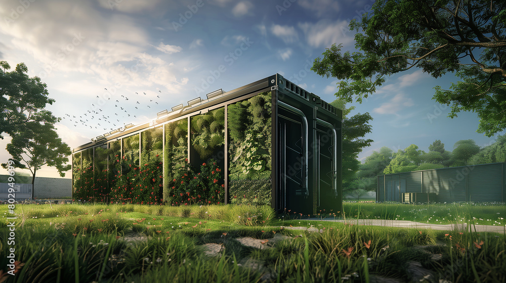 Poster a modular green data center that can be deployed in remote areas.