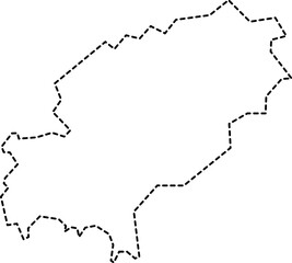 dash line drawing of ibiza island map.