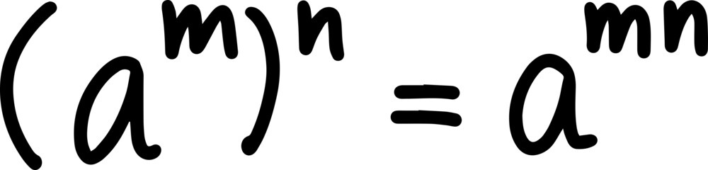 exponents rules handwriting