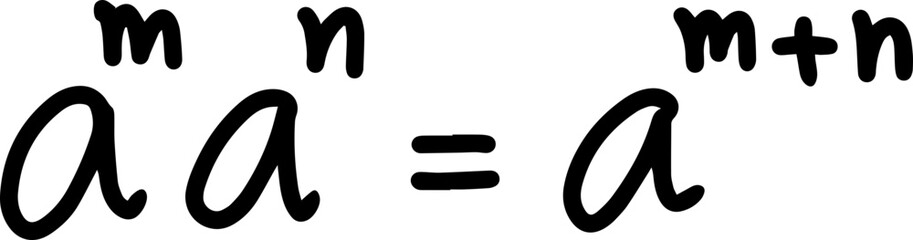 exponents rules handwriting
