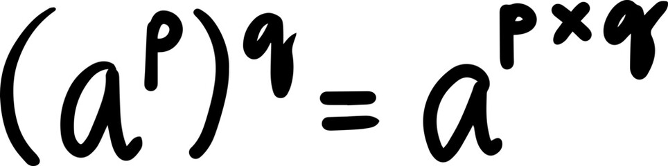 exponents rules handwriting