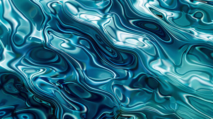Dynamic digital backdrop showcasing a rippling blue metallic texture with fluid reflections