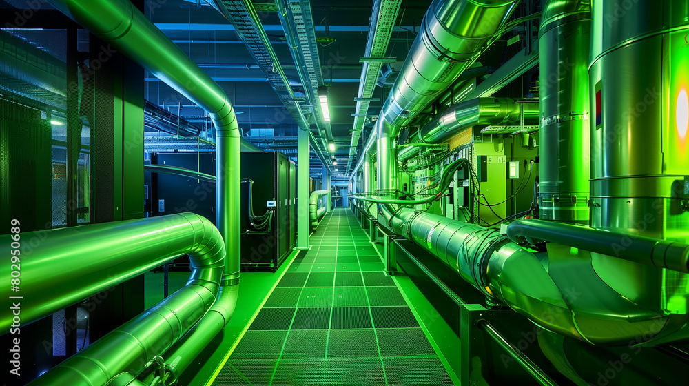 Aufkleber energy-efficient server architectures and cooling systems in green data centers.