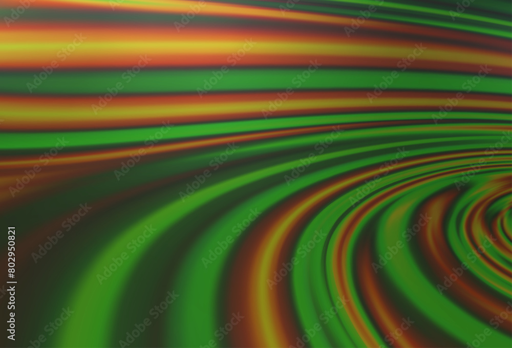 Poster light green vector pattern with curved circles.
