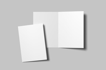 A5 Bifold Brochure Blank Mockup