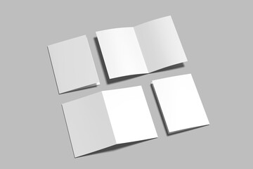 A5 Bifold Brochure Blank Mockup