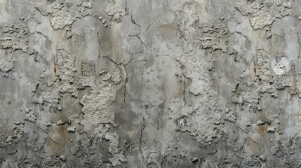 Detailed texture of a decaying old concrete wall with peeling layers