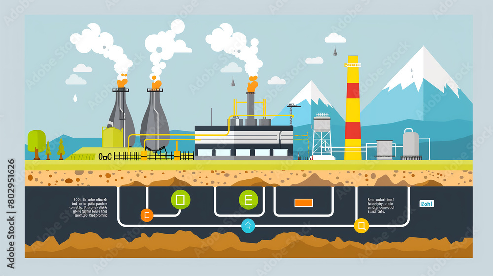 Poster an infographic explaining carbon capture and storage technologies and their potential.