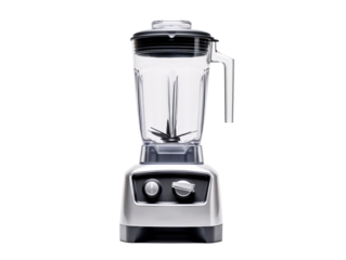 a blender with a clear glass container