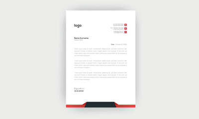 Simple and Creative letterhead Template design
