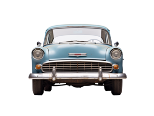 a blue car with a white background