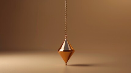 A metal object hanging from a chain, suitable for industrial themes