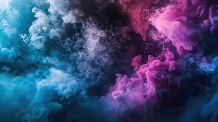 Colorful circle smoke and particles, generative ai