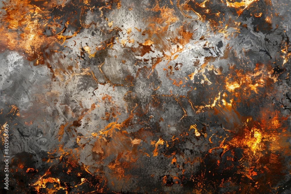 Poster A surreal image of fire burning in mid-air. Perfect for adding a dramatic touch to your projects