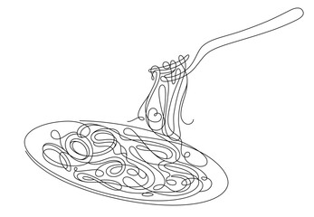 spaghetti line art illustration for decoration minimalism