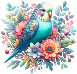 "Feathered Friend: Adorable Watercolor Bird - Perfect PNGs for Art Projects and Home Decor