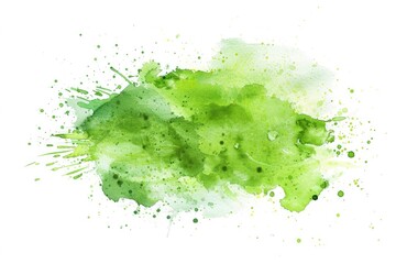 Vibrant watercolor painting of a green spot, perfect for design projects