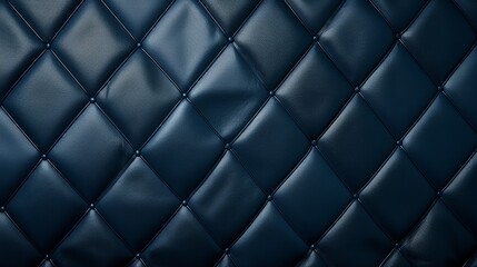 Naklejka premium 3d rendering. Blue leather tufted background