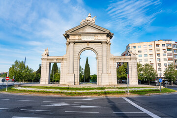 Puerta de San Vicente, southern entrance to the capital of Spain, Madrid.