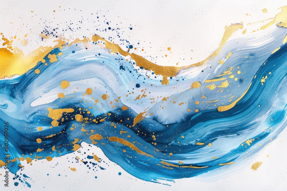 Poster detailed close up of a painting depicting a wave. ideal for art and nature concepts