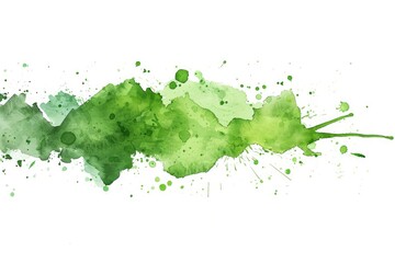 Vibrant watercolor painting of a green leaf, perfect for botanical designs