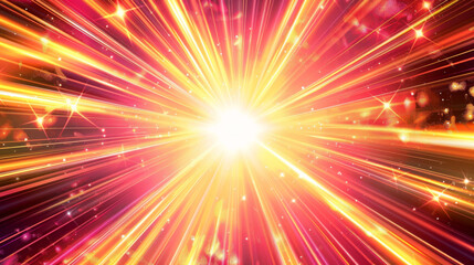 Fototapeta premium Luminous abstract backdrop showcasing a powerful burst of light and sparkling stars
