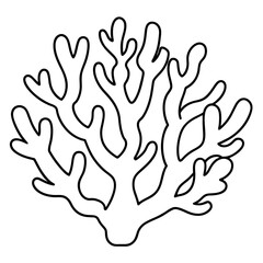 Obraz premium Coral design clipart art illustration, solid white background (15)