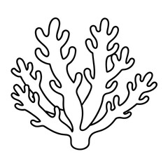 Obraz premium Coral design clipart art illustration, solid white background (24)