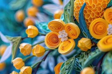 Close up of paper flowers, great for DIY projects